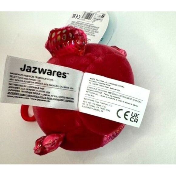 NTW Squishmallows Barella Beta Fish 3.5" Clip Keychain  Plush‎ with Sparkle - Picture 3 of 7